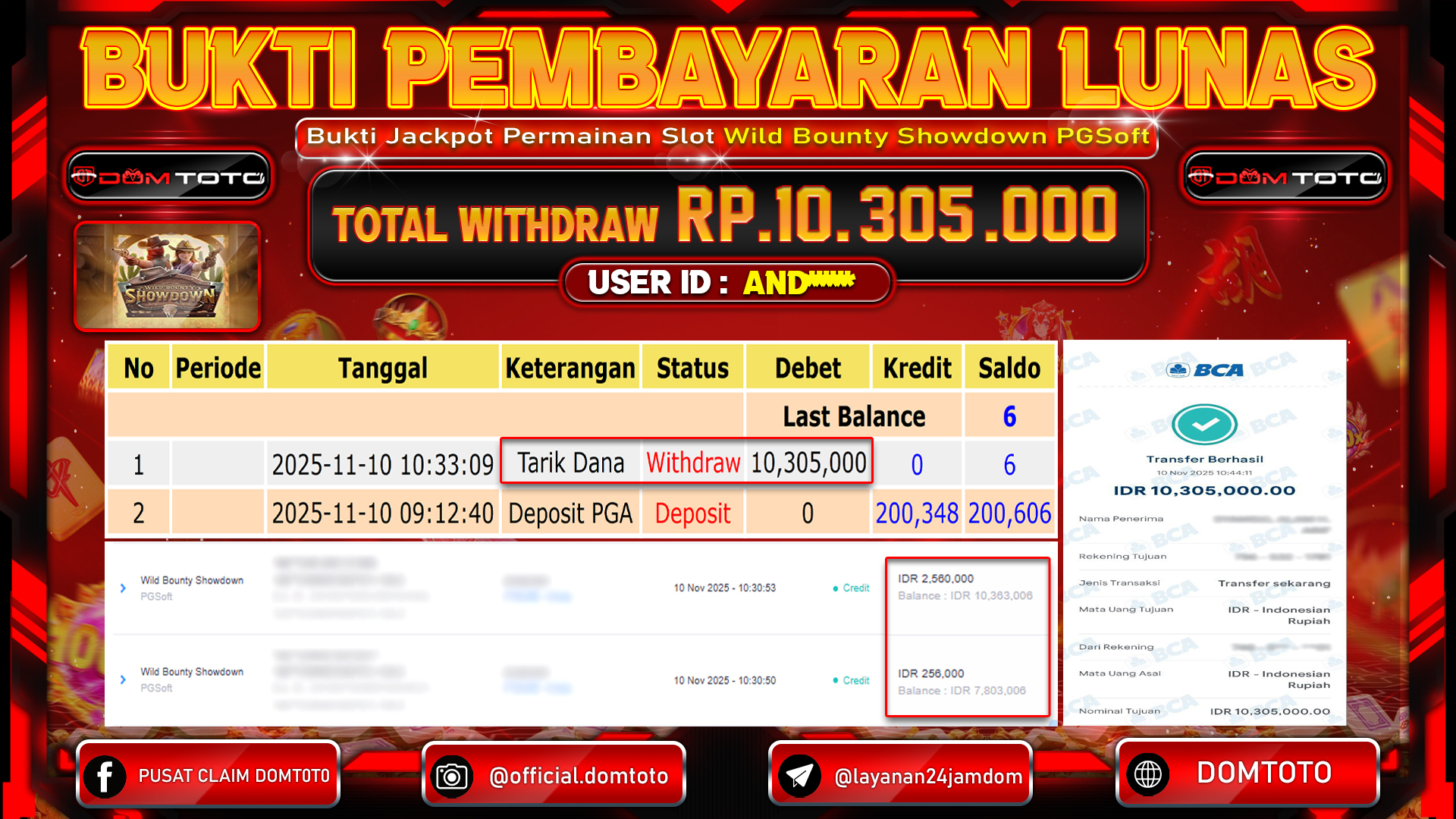 JACKPOT Slot Wild Bounty Showdown PGSoft 10 NOVEMBER 2025